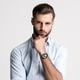thumbnail image 3 of Reloj Cuarzo para Hombre Relojes Multiusos Cuero Grandes (marrón Claro), 3 of 8