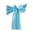 thumbnail image 5 of Moocorvic Satin Bow Tie Ribbon Band Chair Cover Sash Hotel Banquet Wedding Indoor Outdoor Party Decoration, Sky Blue(108.26x7inch), 5 of 8