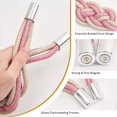 thumbnail image 2 of 2 Pack Strong Magnetic Curtain Tiebacks Upgrade Nordic Simple Style Drape Tie Backs Double Color Weave Rope Knot Decorative Curtain Holdbacks for Home & Office Window Drapery, 2 of 7