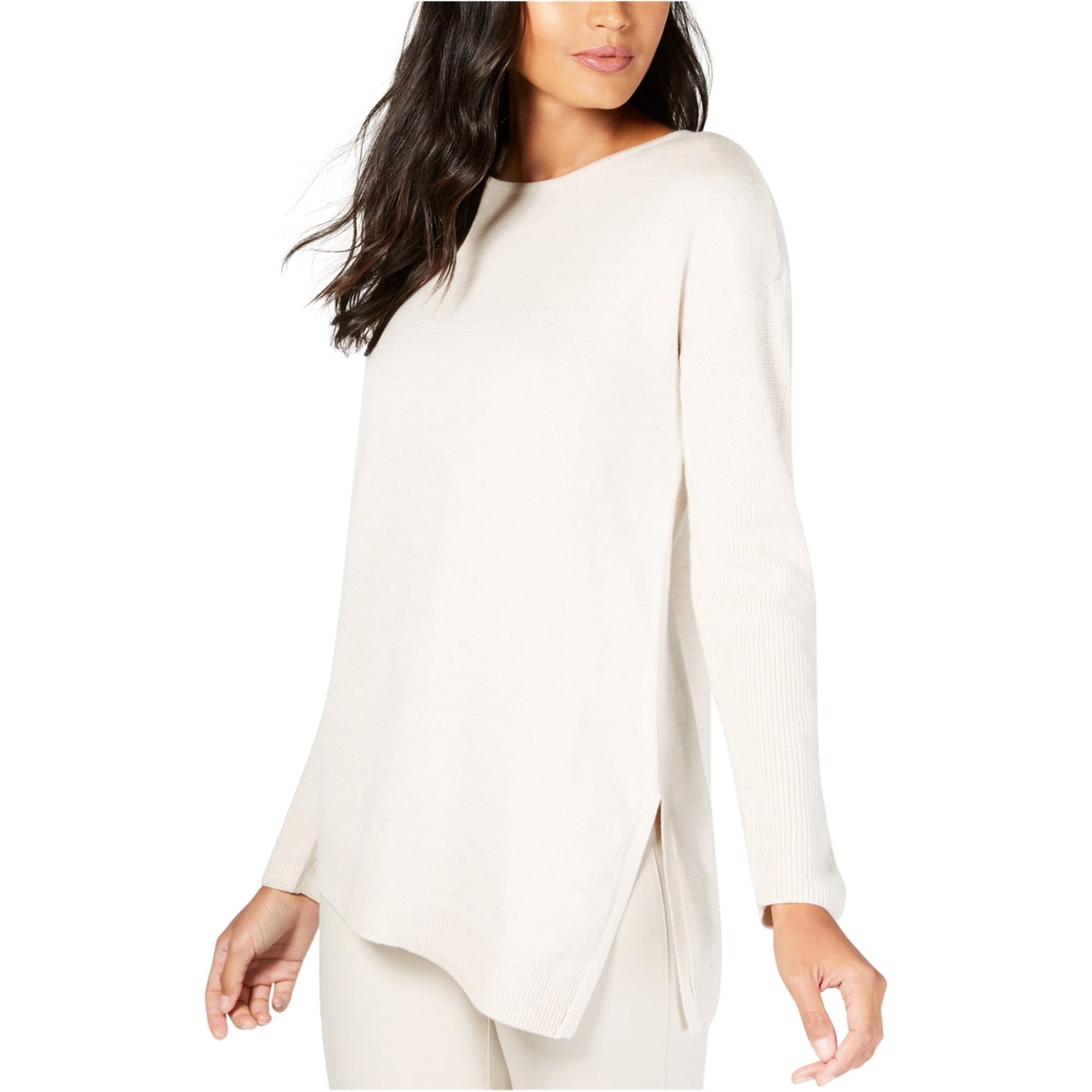 womens white tunic sweater