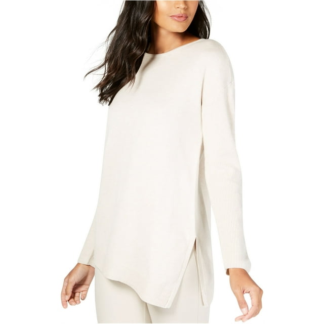 Suéter tipo túnica asimétrico para mujer INC, beige, grande