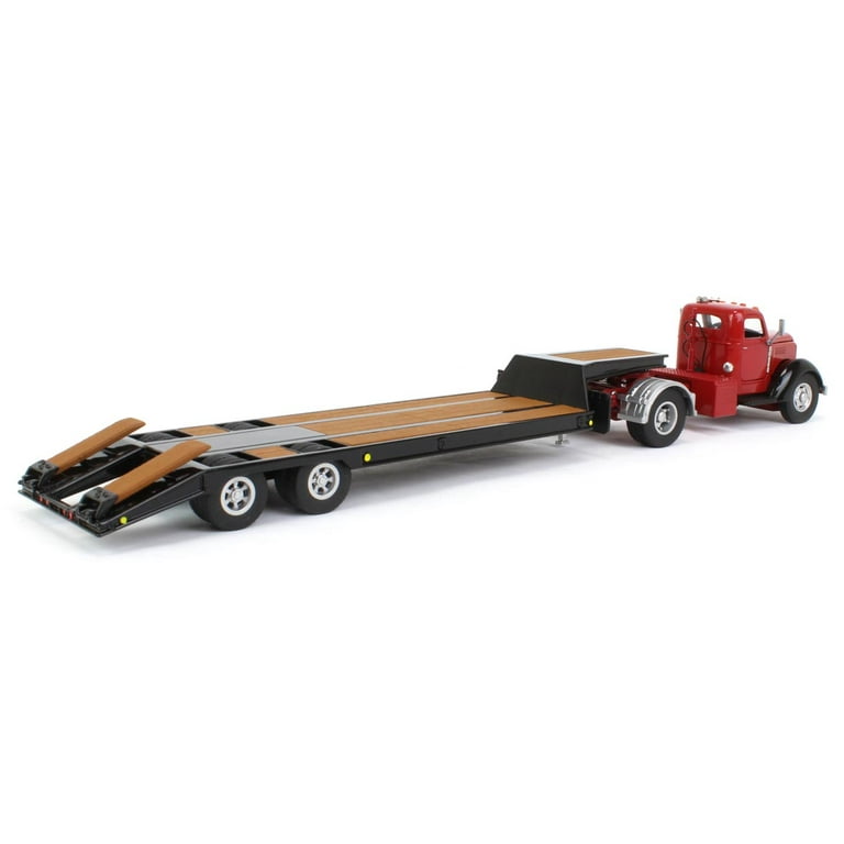 Truck With Lowboy Trailer