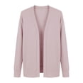 thumbnail image 4 of Mooqilaa Women's Cardigan Sweaters, Casual Long Sleeve Spring Fall Open Front Knit Cardigans Pink Size S, 4 of 5