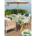 thumbnail image 4 of Outdoor Tablecloth with Umbrella Hole and Zipper, St. Patrick's Day Rectangle Table Cloth 60x120 Inch Waterproof Tablecloth, Green Truck Lucky Shamrocks Flags Retro Picnic Table Cover for Patio, 4 of 7
