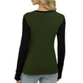 thumbnail image 3 of Maplenight Long Sleeve Thermal Shirt for Women Slim Fit Basic Tops Casual Crewneck Knit Ribbed T Shirts with Thumb Holes, 3 of 6