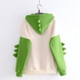 thumbnail image 5 of Women’s Hoodies Sweatshirts Print Fashion Dinosaur Tops Casual Long Sleeve Sweatshirt Women’s Hoodies for Everyday Comfort and Stylish Layering Green XL, 5 of 6