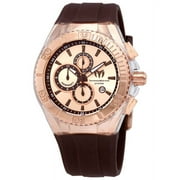 TechnoMarine Cruise Star Rose Dial Brown Silicone Men's Watch 115217