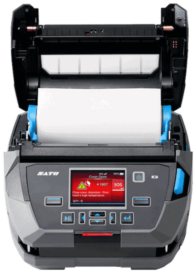 Restored SATO PW4NX Mobile 4-Inch Thermal Label Printer – NFC, Bluetooth & Wi-Fi, 203 dpi, Includes Shoulder Strap, P/N: WWPW41001 (Refurbished)