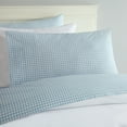thumbnail image 5 of Laurel & Mayfair Gingham Printed 250tc 100% Cotton Percale Blue 3-Piece Sheet Set, Twin, 5 of 5