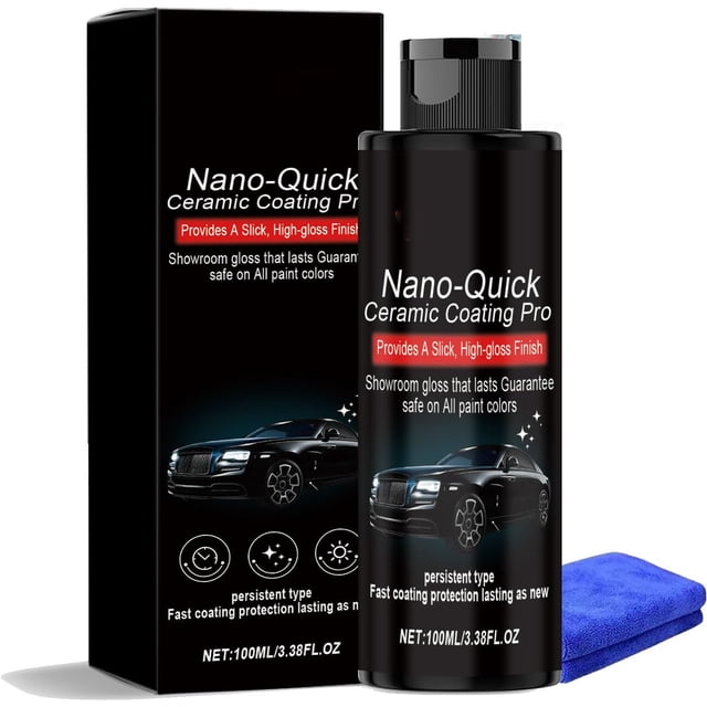Quick-Effect High-Gloss Car Detailing Spray, High Protection Car Quick Coating Spray, Easy Application Automotive Coating For Glass (1PC)