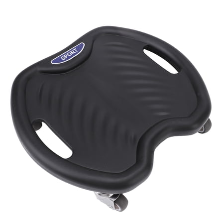 Riousery Abdominal Wheel Board for Core Strength Training with Knee Mat, 4-Wheel Silent Ab Roller Disc for Home Gym Workout, 12.9 x 10.6 inches / 33 x 27 cm