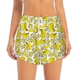 thumbnail image 4 of Lsque Banana Printed Women's Running Shorts with Liner Pockets,Elastic Quick Dry Workout Athletic Gym Yoga Shorts,Womens High Waist Shorts-Large, 4 of 9