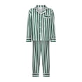 thumbnail image 2 of AceBaby Christmas Matching Pajamas for Family Striped Holiday Loungewear Soft Sleepwear Outfits, 2 of 10