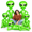 Green, variant on Green Alien Inflatable Balloons, 3 Sizes, 6 Count for Party Decor and Props