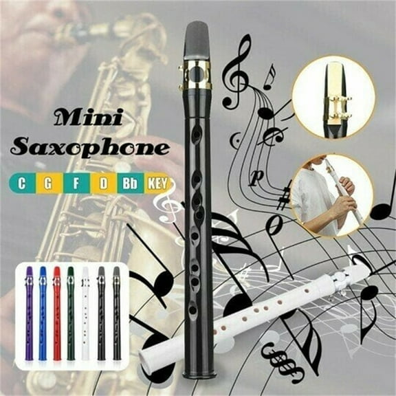 Pocket Travel Saxophone Key of C | Mini Portable Wind Instrument Clarinet-Sax Hybrid | Deep Rich Sound | Little Maintenance | ABS Build | Two Octave Range | Includes Bag, Cover, Fingering Chart