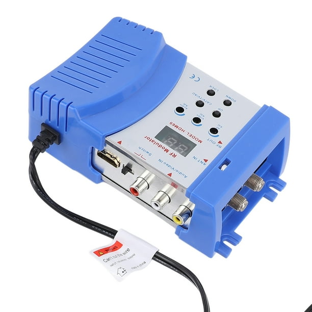Modulador AV A RF, Modulador Convertidor RF Adaptador Convertidor VHF UHF, Para Vídeo Por Componentes AV Digital HD A TV Coaxial NTSC Analógica