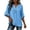 Blue, variant on XuJwPNcy Womens T Shirts V Neck 3/4 Bell Sleeve Tops Trendy Ruffle Hem Blouse Casual Summer Outfits Ladies Soft Tees