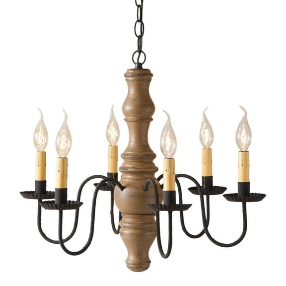 Irvins Country Tinware Gettysburg Chandelier in Pearwood