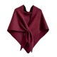 thumbnail image 1 of Guardurnaity Chales y chales de punto de estilo retro para mujer, para actividades de ocio al aire libre, suéter con hombros descubiertos. Prendas para la parte del cuerpo Color rojo vino 185*75 cm, 1 of 6