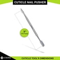 thumbnail image 2 of Cynamed Care Cuticle Pusher and Spoon Nail Cleaner - Professional Grade Stainless Steel Cuticle Remover and Cutter - Durable Manicure and Pedicure Tool - for Fingernails and Toenails (Style 1), 2 of 5
