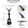 thumbnail image 2 of Guitar Cremation Jewelry Urn Necklace for Ashes Cremation Pendant Ashes Holder Memorial Keepsake Urn Necklace for Women/Men, 2 of 7
