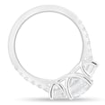 thumbnail image 6 of ESTE ORIGIN 2.00Ct Round Cut Lab-Grown Diamond Trilogy Engagement Ring – Trellis Pavé Design in 18K White Gold for Women, 6 of 7