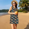 thumbnail image 3 of Balery Owls In Cartoon Style Vestidos de verano para mujer con estampado: vestido holgado sin mangas, vestido playero informal y cómodo para días calurosos., 3 of 7