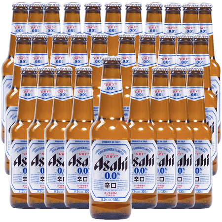 Asahi Super Dry 0.0% Alcohol Free Lager | 12oz Bottles | Zero Alcohol Beer | Made in Japan