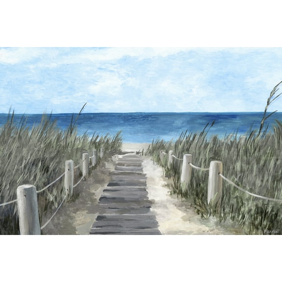 Marmont Hill Beach Wood Path Canvas Wall Art