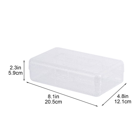 HCBY Clear Pencil Case with Stickers - Large Plastic Crayon Box with Snap-Tight Lid, Stackable Organizer for Markers(D,8.1"x4.8"x2.3")