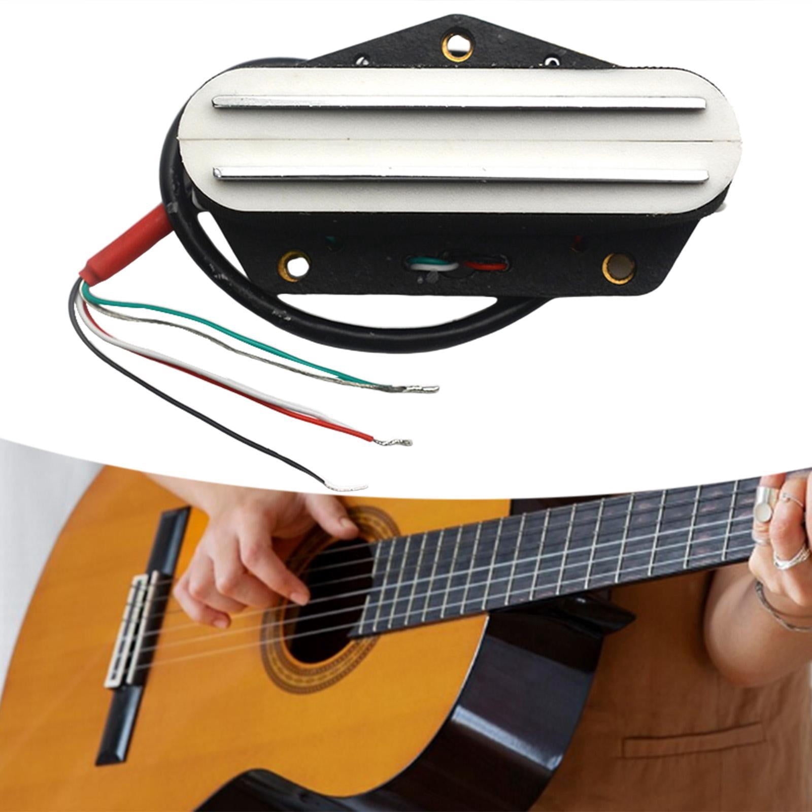 JWQFBC Electric Guitar Humbucker Bridge Pickup Double Rail Easy to Install Multipurpose White 16K