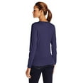 thumbnail image 2 of Hanes T-Shirt Col Rond à Manches Longues pour Femmes, G, Marine, 2 of 3