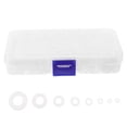 thumbnail image 1 of COMPUKAS 1Set Assorted Plastic Washers for Bolts White Sturdy Flat Washers for Commercial and Electrical Applications, 1 of 8