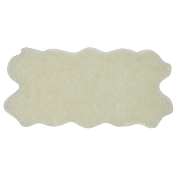 Nouvelle Legende® Faux Fur Sheepskin Rug, 34 by 67 Inches, White
