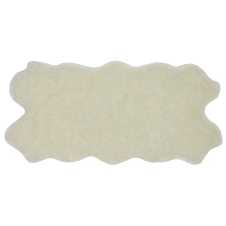 Nouvelle Legende® Faux Fur Sheepskin Rug, 34 by 67 Inches, White