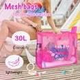 thumbnail image 5 of Large Capacity Fine Mesh Beach Tote Bag with Funny pattern, Sand Proof Nylon Handbag Side Pockets For Pool Seaside Travel Swimming, 5 of 8