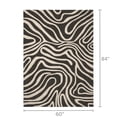 thumbnail image 3 of Temi Coker for Walmart Hand Tufted Area Rug, 5' x 7', Black and White, 3 of 6