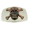 thumbnail image 1 of Skull Skeleton Crossbones Belt Buckle Tattoo Gothic Halloween Costume Dress New, 1 of 2