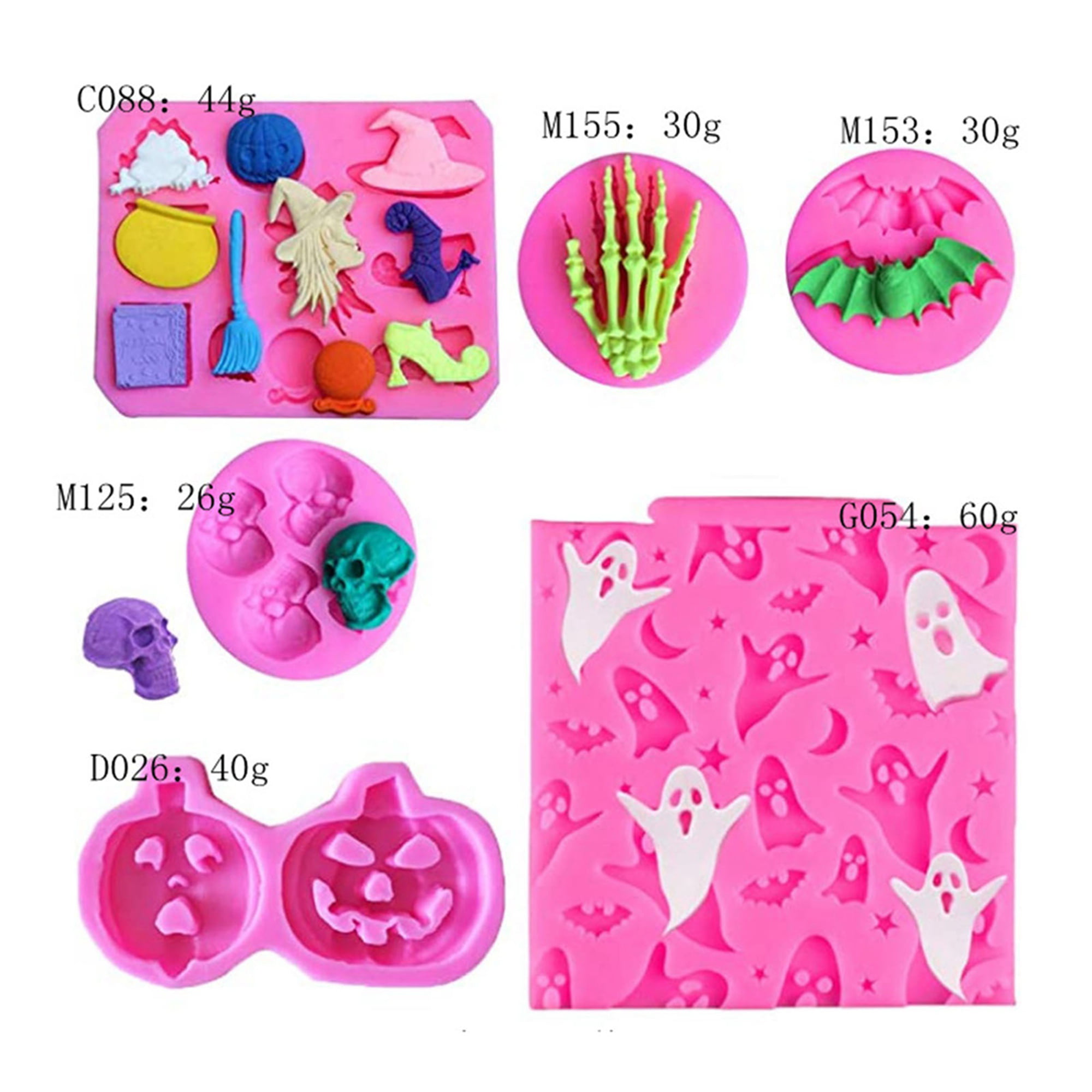 3D Silicone Halloween Bats Mould Chocolate Fondant Cake Baking Soap Resin Mold 