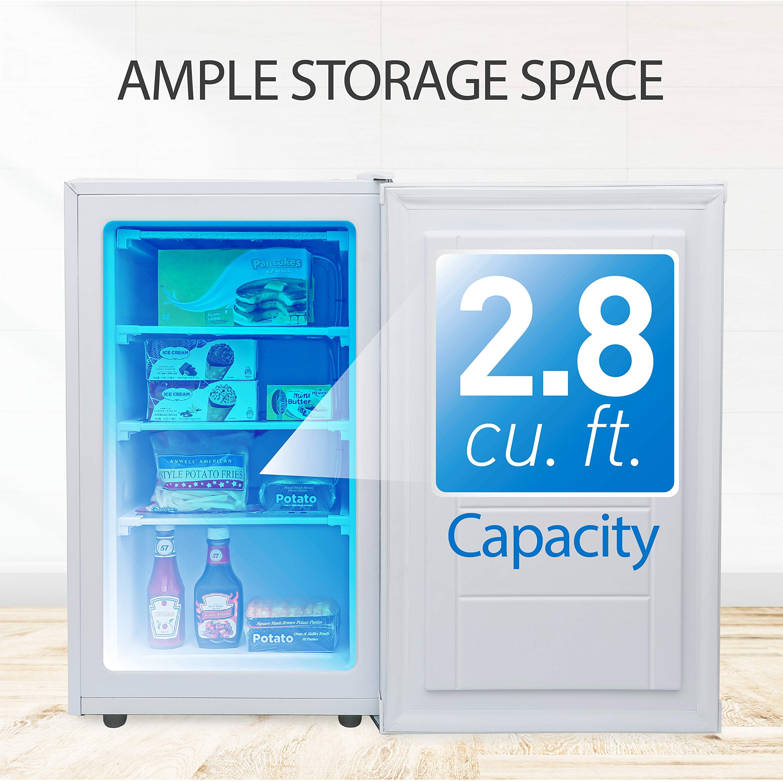 Commercial Cool CCUN28V 2.8 Cu. ft. Upright Freezer - Silver