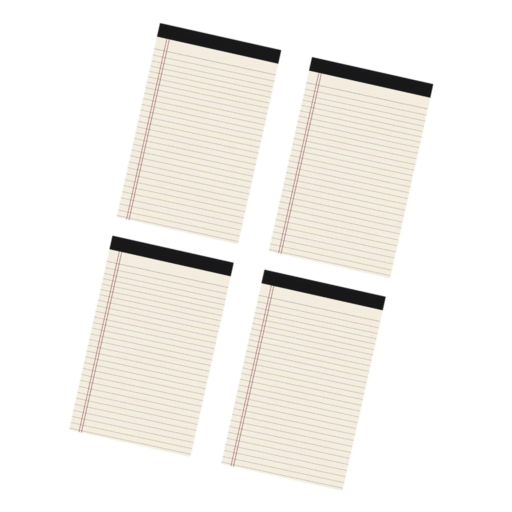 4 Pcs A4 Lined Paper Pads Legal Pad Small Note Pad Pocket Notebook Scratch Pads