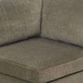 thumbnail image 3 of 37 Inches Fabric Upholstered Wooden Corner Wedge Taupe Brown - Saltoro Sherpi, 3 of 5