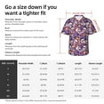 thumbnail image 5 of Sikiie music Skull record Print Men's Hawaiian Shirt, Summer Beach Button Pocket Short Sleeve T-Shirt,XX-Large, 5 of 7