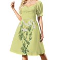 thumbnail image 1 of Robe Sans Manches Dessin Botanique Camomille Robe Africaine pour Femme Robe Été 2024, 1 of 4