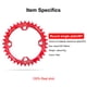 thumbnail image 2 of Chainset de bicicleta Bicicleta redonda Cadena de bicicleta Cadena Reemplazable Aleación de aluminio Anti-gota Ligero Ligero Ciclismo Diente Placa Individual Rojo 36T Eigraketly OD003273-07, 2 of 7