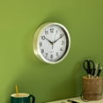 thumbnail image 5 of Clockswise 8-in Round Quartz Wall Clock Non-Ticking Battery Operated with Silent Sweep Movement, Aluminum Silver Frame, Perfect for Home Kitchen Office Living Room Study Hallway Classroom, White Face, 5 of 7