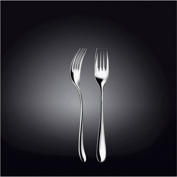 WILMAX HIGH POLISH STAINLESS STEEL SET OF 24 DESSERT FORKS 7.5" | 19 CM WHITE BOX PACKING WL-999107/A