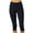 Onyx, variant on Terry Bike Pants Women Padded Wayfarer Cycling Capris Pants With Padding 20 Inch Long High Waisted Padded Bike Knicker