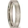 thumbnail image 4 of Titanium Brushed Center 4mm Roman Numerals Band (Size 6) Made In China tb248-6, 4 of 6