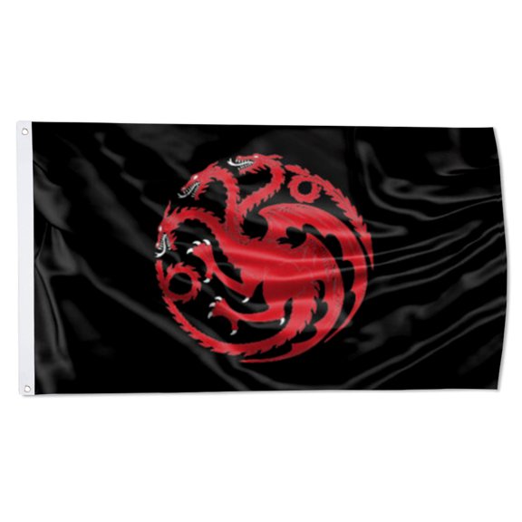 Yanbooch House Targaryen Flag banner with Grommets Man cave Decor 3x5Feet